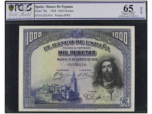 GUERRA CIVIL, ZONA REPUBLICANA. 1.000 Pesetas. 15 Agosto 192