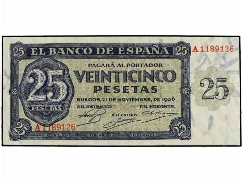 ESTADO ESPAÑOL. Lote 2 billetes 25 Pesetas. 21 Noviembre 193
