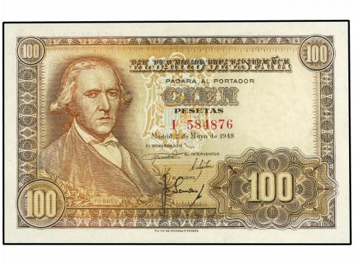 ESTADO ESPAÑOL. Lote 2 billetes 100 Pesetas. 2 Mayo 1948. Ba
