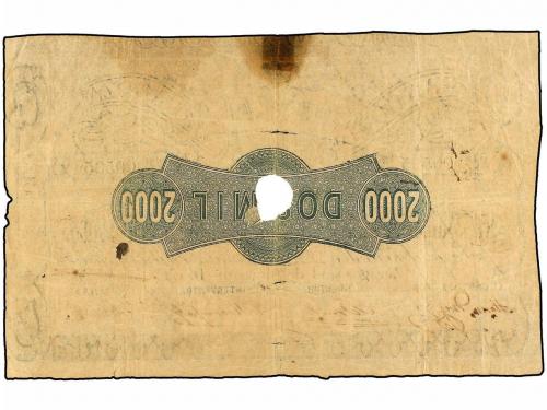 ANTIGUOS. 2.000 Reales de Vellón. 14 Mayo 1857. BANCO DE ZAR