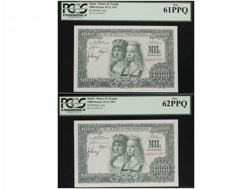 ESTADO ESPAÑOL. Lote 2 billetes 1.000 Pesetas. 29 Noviembre