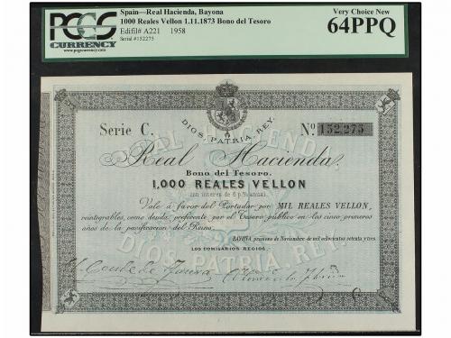 ANTIGUOS. Bono del Tesoro 1.000 Reales de Vellón. 1 Noviembr