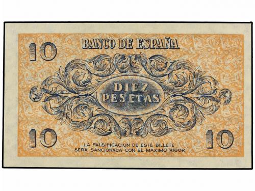 ESTADO ESPAÑOL. 10 Pesetas. 21 Noviembre 1936. (Taladro repa