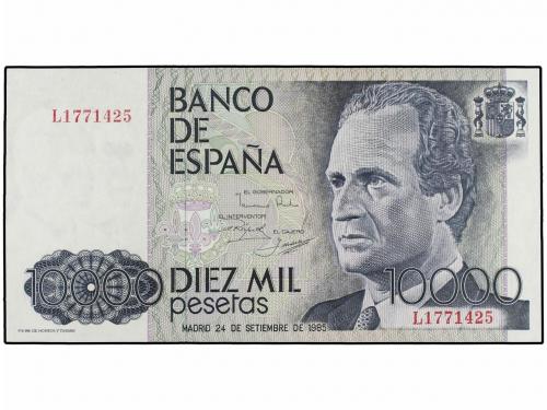 JUAN CARLOS I. Lote 2 billetes 10.000 Pesetas. 24 Septiembre