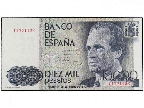 JUAN CARLOS I. Lote 2 billetes 10.000 Pesetas. 24 Septiembre
