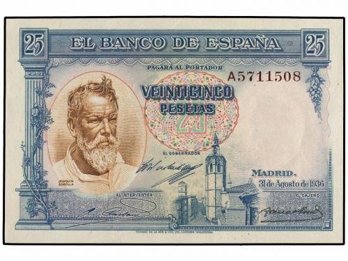 GUERRA CIVIL, ZONA REPUBLICANA. Lote 2 billetes 25 Pesetas. 