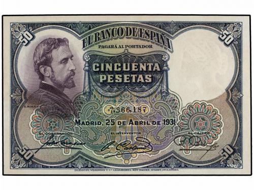 GUERRA CIVIL, ZONA REPUBLICANA. Lote 2 billetes 50 Pesetas. 
