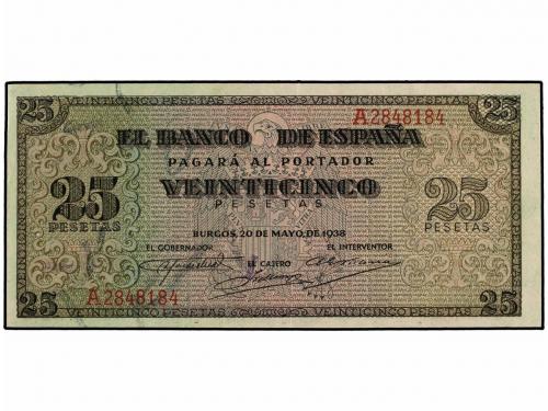 ESTADO ESPAÑOL. Lote 2 billetes 25 Pesetas. 20 Mayo 1938. Gi