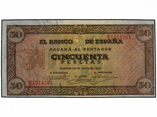 ESTADO ESPAÑOL. Lote 2 billetes 50 Pesetas. 20 Mayo 1938. Ca