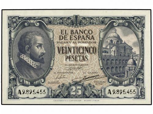 ESTADO ESPAÑOL. Lote 2 billetes 25 Pesetas. 9 Enero 1940. He