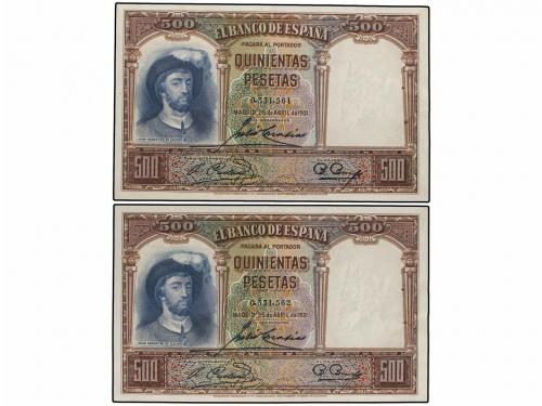 GUERRA CIVIL, ZONA REPUBLICANA. Lote 4 billetes 100 (2) y 50