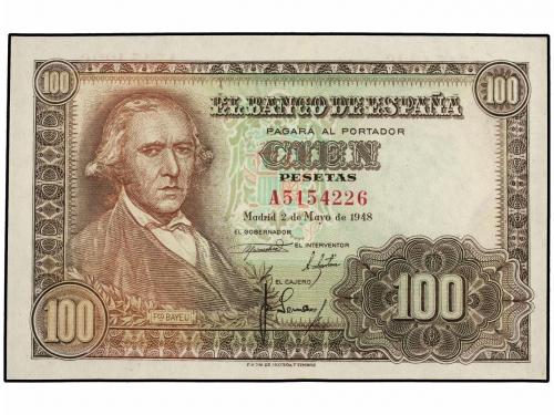 ESTADO ESPAÑOL. Lote 2 billetes 100 Pesetas. 2 Mayo 1948. Ba