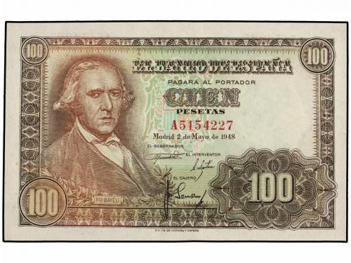ESTADO ESPAÑOL. Lote 2 billetes 100 Pesetas. 2 Mayo 1948. Ba