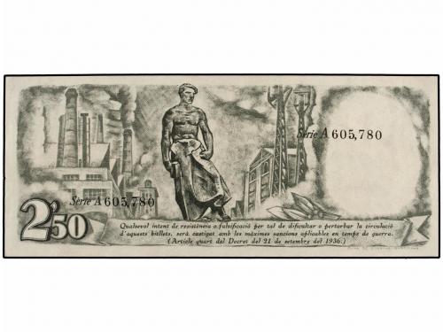 GUERRA CIVIL, ZONA REPUBLICANA. 2,50 Pessetes. 25 Setembre 1