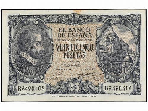 ESTADO ESPAÑOL. Lote 2 billetes 25 Pesetas. 9 Enero 1940. He