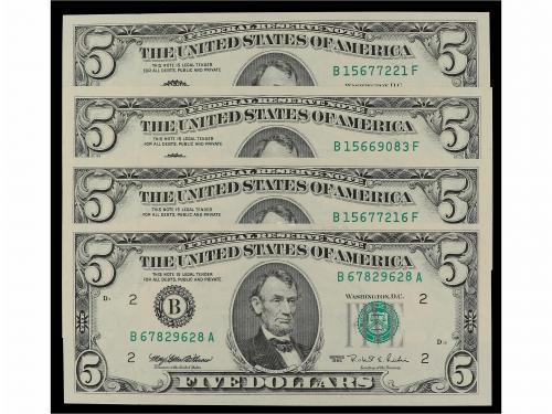 BILLETES EXTRANJEROS. Lote 21 billetes 2 (17) y 5 (4) Dólare