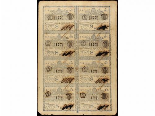 DOCUMENTOS y VARIOS. Conjunto de 19 hojas completas de bille