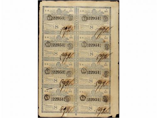 DOCUMENTOS y VARIOS. Conjunto de 19 hojas completas de bille