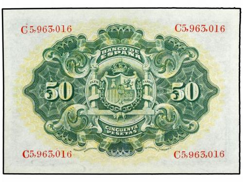 BILLETES ESPAÑOLES. 50 Pesetas. 24 Septiembre 1906. Serie C.