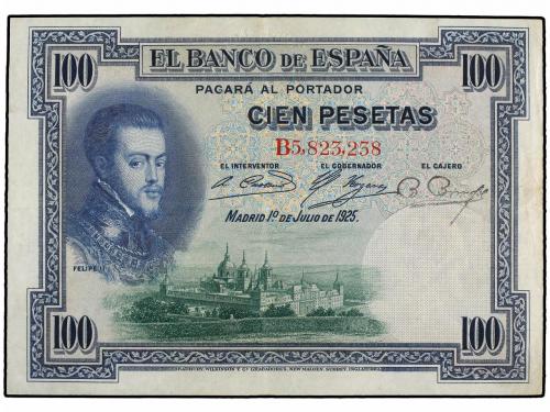 ESTADO ESPAÑOL. 100 Pesetas. 1 Julio 1925. Felipe II . Doble