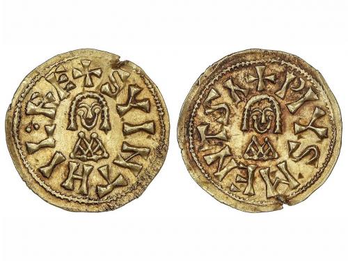 MONEDAS VISIGODAS. Triente. SUINTILA (621-631 d.C.). MENTESA