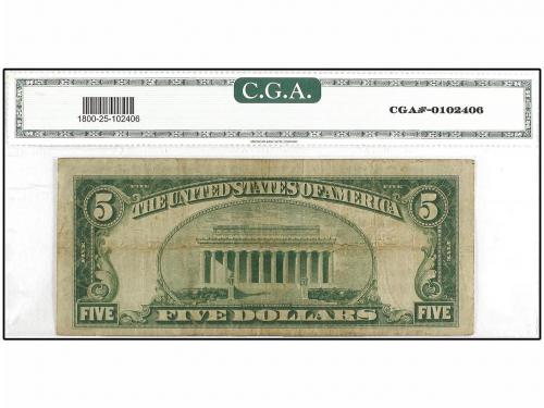 BILLETES EXTRANJEROS. 5 Dólares. 1929. ESTADOS UNIDOS. THE C