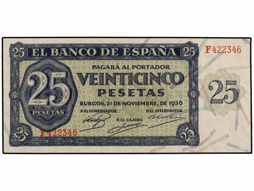 ESTADO ESPAÑOL. Lote 2 billetes 25 Pesetas. 21 Noviembre 193