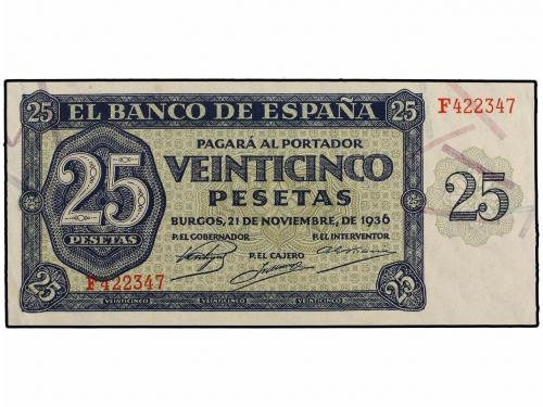 ESTADO ESPAÑOL. Lote 2 billetes 25 Pesetas. 21 Noviembre 193