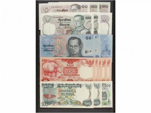 BILLETES EXTRANJEROS. Lote de unos 250 billetes. Siglo XX. V