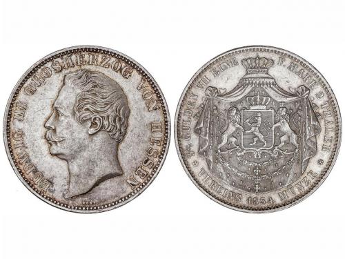 ESTADOS ALEMANES. Doble Thaler. 1854. LUIS III. HESSEN. 37,1