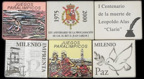 JUAN CARLOS I. Lote 6 monedas 1.000 (2), 1.500 (2) y 2.000 P