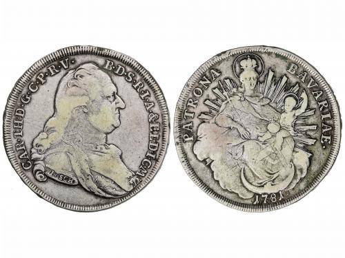 ESTADOS ALEMANES. Thaler. 1781-I.SCH. CARLOS TEODORO. BAVIER