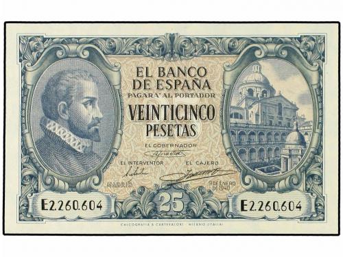 ESTADO ESPAÑOL. Lote 2 billetes 25 Pesetas. 9 Enero 1940. He