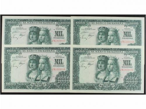ESTADO ESPAÑOL. Lote 4 billetes 1.000 Pesetas. 29 Noviembre 