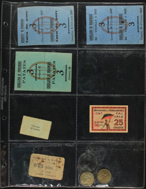 FICHAS COOPERATIVAS Y PROPAGANDA. Lote más de un centenar de