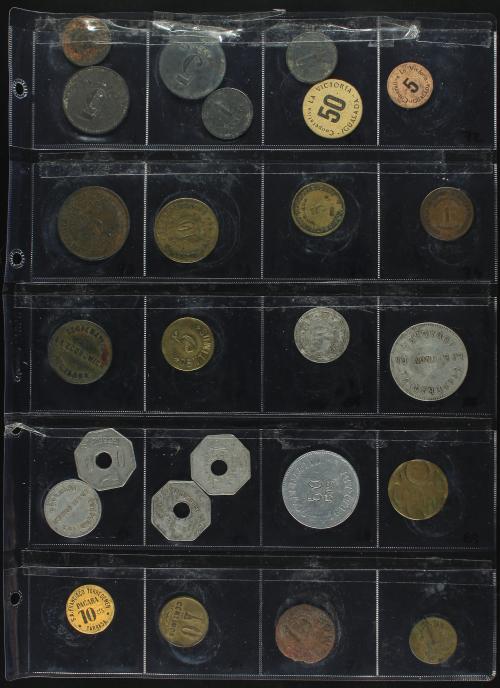 FICHAS COOPERATIVAS Y PROPAGANDA. Lote más de un centenar de