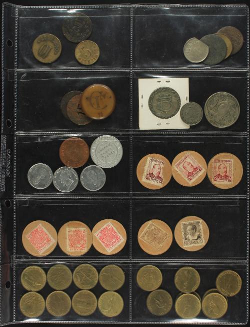 FICHAS COOPERATIVAS Y PROPAGANDA. Lote más de un centenar de