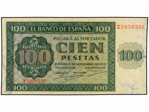 ESTADO ESPAÑOL. 100 Pesetas. 21 Noviembre 1936. Catedral de 