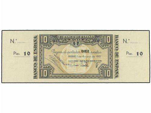 GUERRA CIVIL, ZONA REPUBLICANA. Serie 8 billetes 5 (2), 10, 