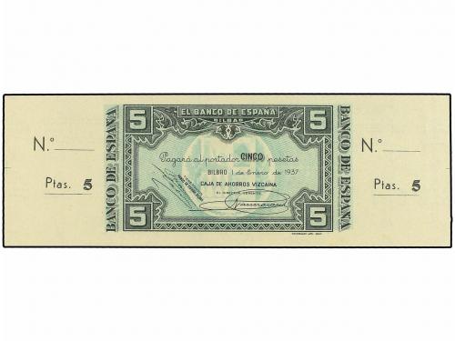 GUERRA CIVIL, ZONA REPUBLICANA. Serie 8 billetes 5 (2), 10, 