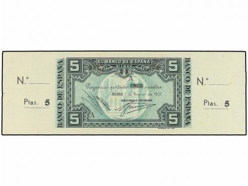 GUERRA CIVIL, ZONA REPUBLICANA. Serie 8 billetes 5 (2), 10, 