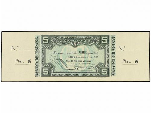 GUERRA CIVIL, ZONA REPUBLICANA. Serie 8 billetes 5 (2), 10, 