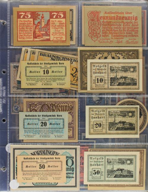 BILLETES EXTRANJEROS. Lote 233 Notgelts. 1920 a 1923. ALEMA