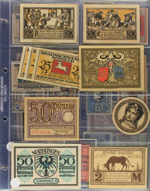 BILLETES EXTRANJEROS. Lote 233 Notgelts. 1920 a 1923. ALEMA