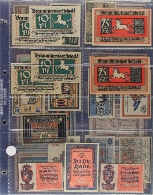 BILLETES EXTRANJEROS. Lote 233 Notgelts. 1920 a 1923. ALEMA