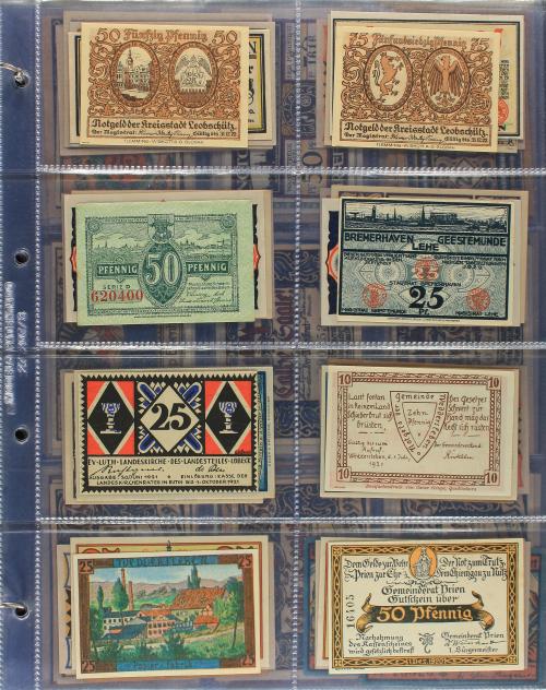 BILLETES EXTRANJEROS. Lote 233 Notgelts. 1920 a 1923. ALEMA