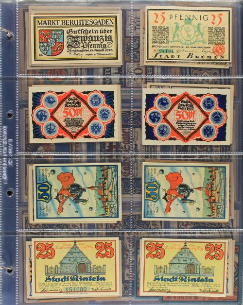 BILLETES EXTRANJEROS. Lote 233 Notgelts. 1920 a 1923. ALEMA