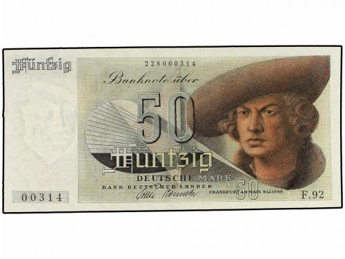 BILLETES EXTRANJEROS. 50 Marcos. 9-12-1948. ALEMANIA. Albrec