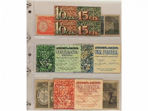 BILLETES LOCALES GUERRA CIVIL. Lote 167 billetes. Colección 