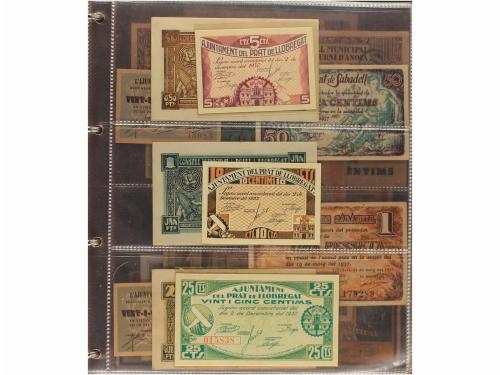 BILLETES LOCALES GUERRA CIVIL. Lote 167 billetes. Colección 